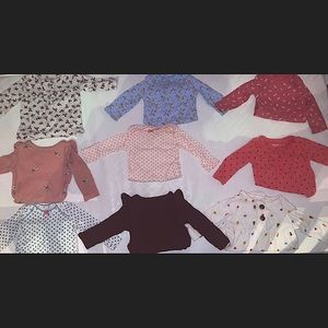 0-3 Months, All long sleeve onesies bundle